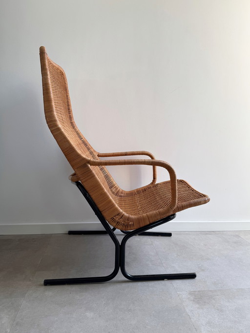 1x Dirk Van Sliedregt Rotan Fauteuil