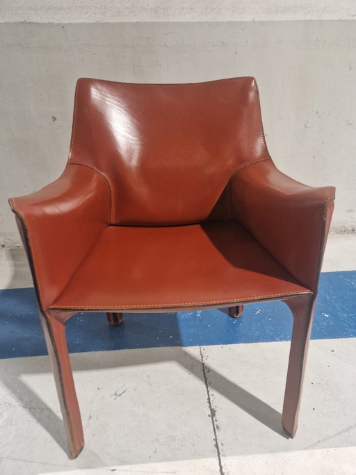 Cab 413 - Poltrona in cuoio color cuoio (codice rivestimento 1N) – Cassina, eetkamerstoelen, Leather