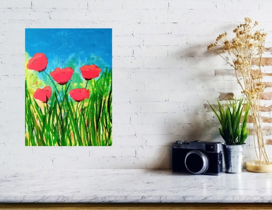 Image 1 of Blumenmalerei Mohnblumen