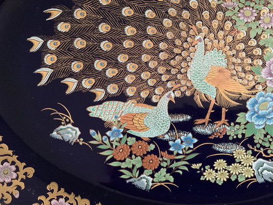 Image 1 of Plat ovale keramiek paon vintage TBE 