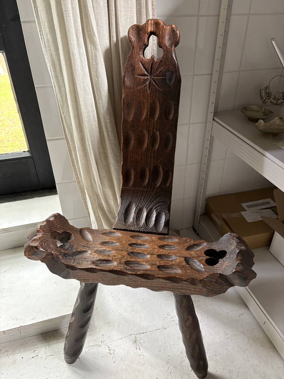 Image 1 of Unieke 3-delige Vintage Spaanse Brutalistische Set – Jaren 60 (2 Stoelen + Tafel)