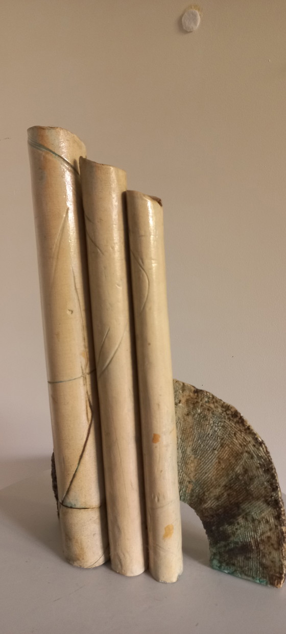 Image 1 of Vintage brutalist keramiek kunstwerk sculptuur