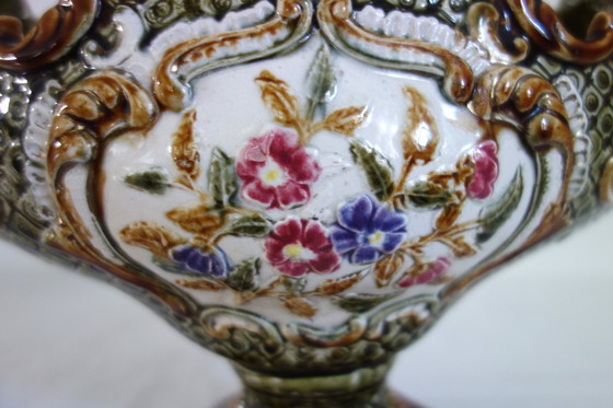 Image 1 of Barbotine Plantenbak Overtrek 20er jaren