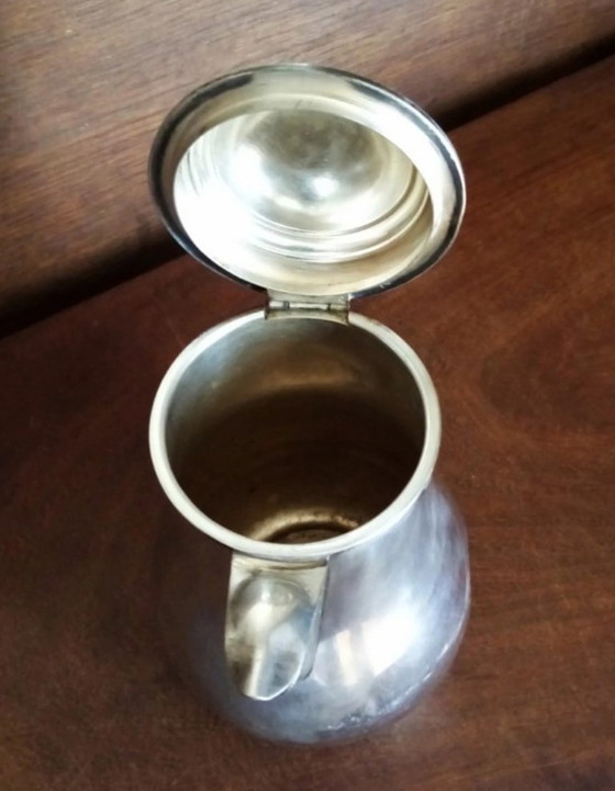 Image 1 of Caffettiera/teiera in metallo argentato, punzonata, in stile rocaille Luigi XV