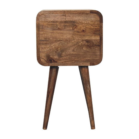Image 1 of Mango wood nightstand with grey-wash finish