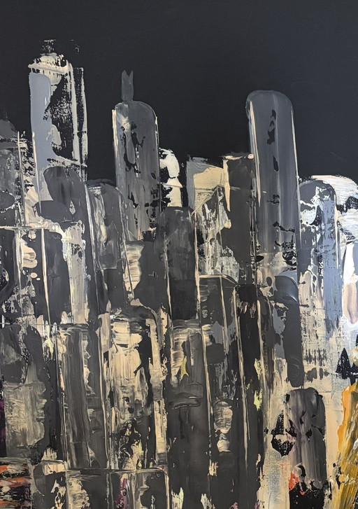 NYC, 5th Ave......100x120 cm Technique mixte sur toile