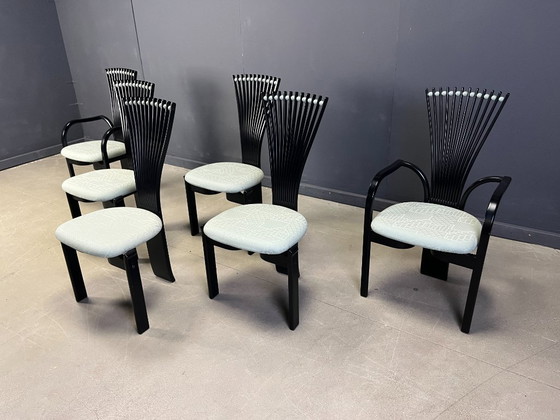 Image 1 of Totem chairs by Torstein Nilsen for Westnofa, 1980s set of 6