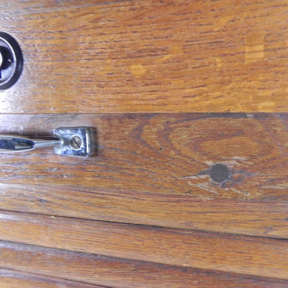 Image 1 of Eichenschrank mit Rollläden und 2 Rollläden, 148 cm hoch, 1950er Jahre