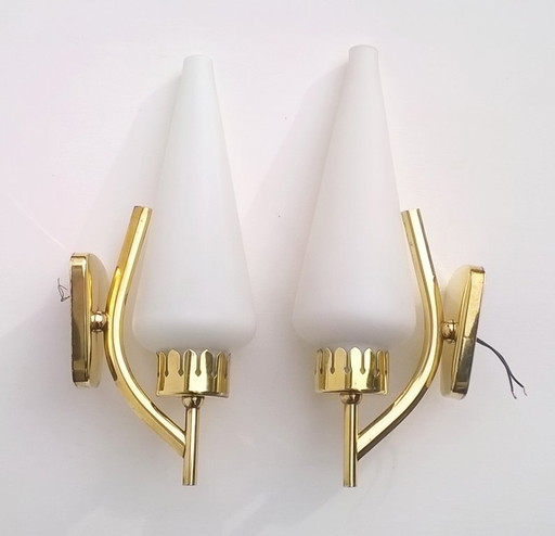 Applique di Angelo Lelli per Arredoluce, anni '40, set di 2