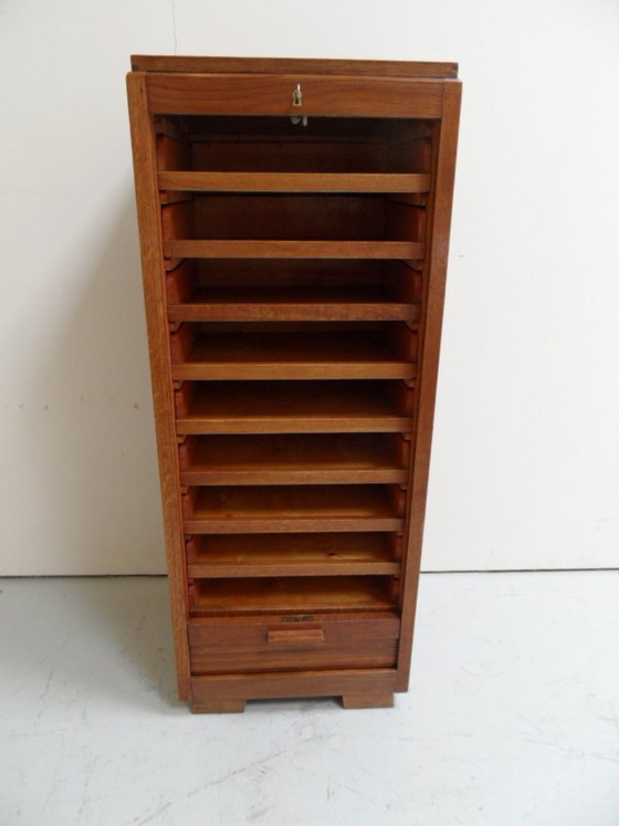 Image 1 of Vintage roller shutter cabinet with drawers