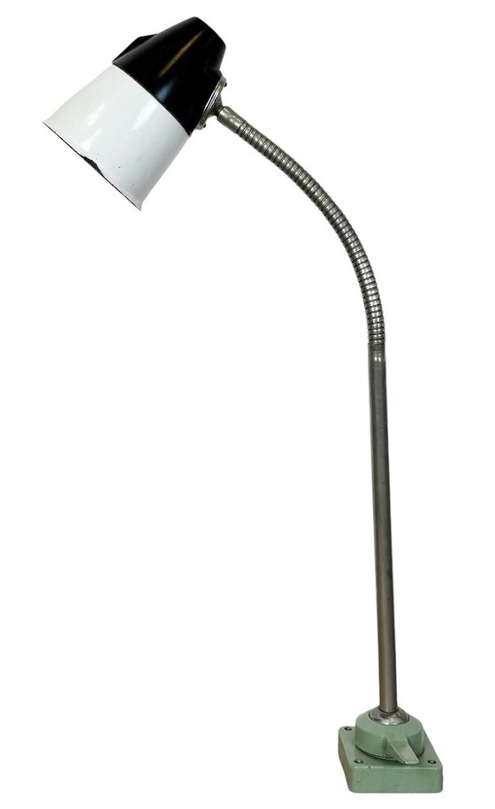 Image 1 of Industrial Soviet  Gooseneck Work Table Lamp, 1960s