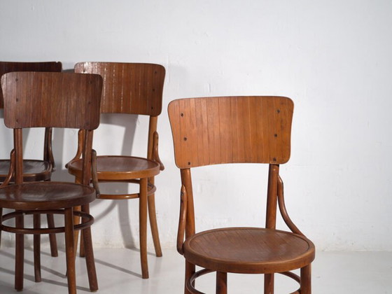 Chaises anciennes en bois courbé (c.1940). Lot de 4 pièces #5 – Chaises de salle à manger, Wood (photo 13 of 40)