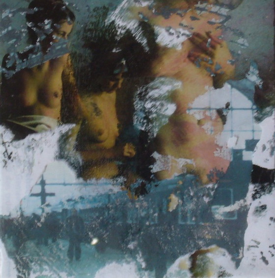 Image 1 of Impresión de collage sobre lienzo