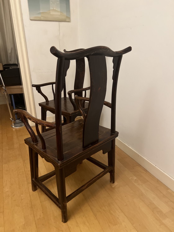 Image 1 of Antieke Chinese stoelen. Setbusje 2