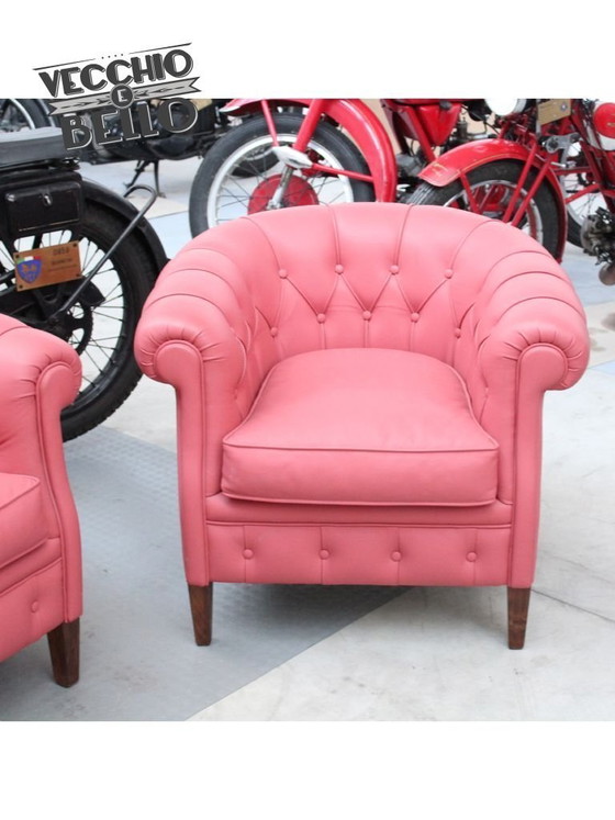 Image 1 of Roze Chester fauteuils (paar)