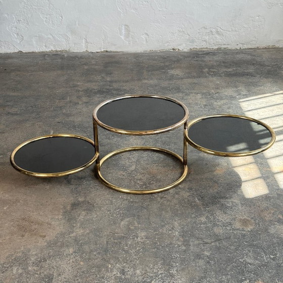 Image 1 of Milo Baughman Style Tubular Coffee Table, 1980