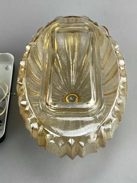 Image 1 of Lámpara de pared de los años 60 y 70, diseño de la era espacial de cristal.