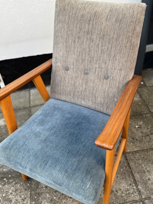 Chaise à accoudoir vintage Mid Century