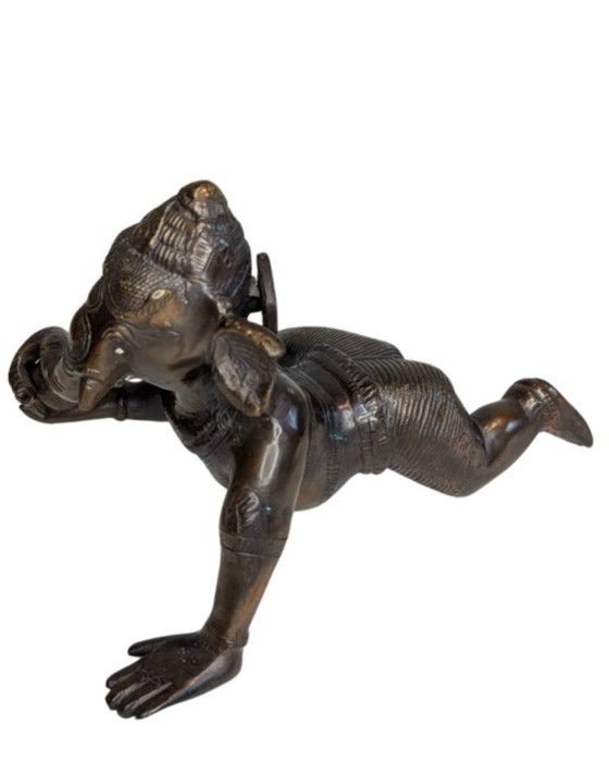 Ganesha rampant en bronze antique – Inde – Sculptures (photo 7 of 11)