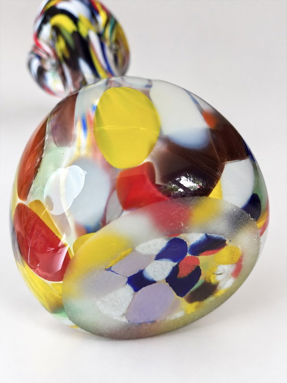 1x Mid-Century Murano-stijl Spatter Glass Vaas – Jaren 60/70 – 26 cm – Glaskunst (photo 6 of 11)
