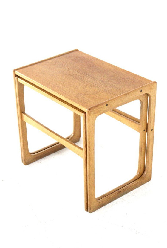 Set di 2 tavolini impilabili vintage in rovere, stile danese Mimiset – Wood (photo 6 of 20)