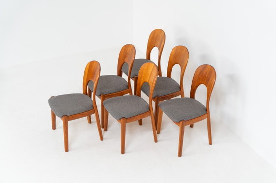 Set van 6 “Morten” Eetkamerstoelen van Niels Koefoed (Denemarken, jaren 60) – Wood, Vintage (photo 3 of 10)