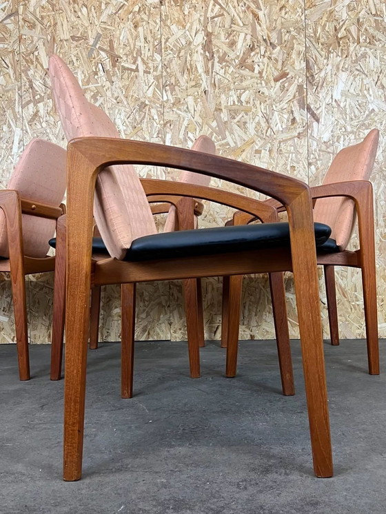 Image 1 of 4x sedia da pranzo in teak anni &#39;60 e &#39;70 Henning Kjaernulf Korup Stolefabric mod. 23