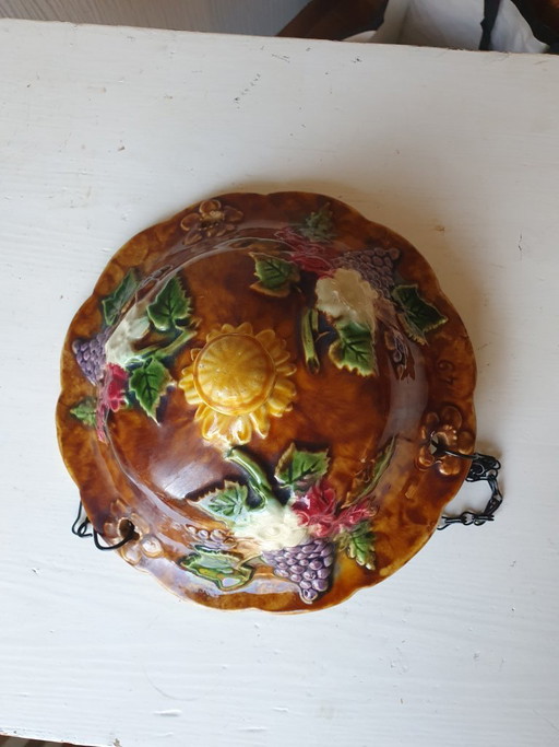 Maceta Colgante de Mayólica Antigua (Nº 49)