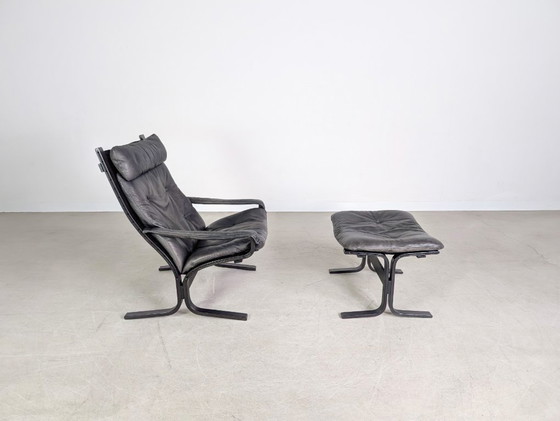 Image 1 of Siesta Armchair Westnofa Vestlandske Ingmar Relling Ottoman Vintage