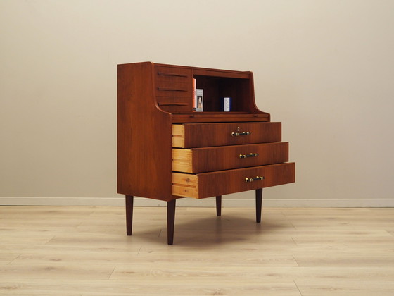 Image 1 of Secrétaire en teck, design danois, années 1970, production : Danemark