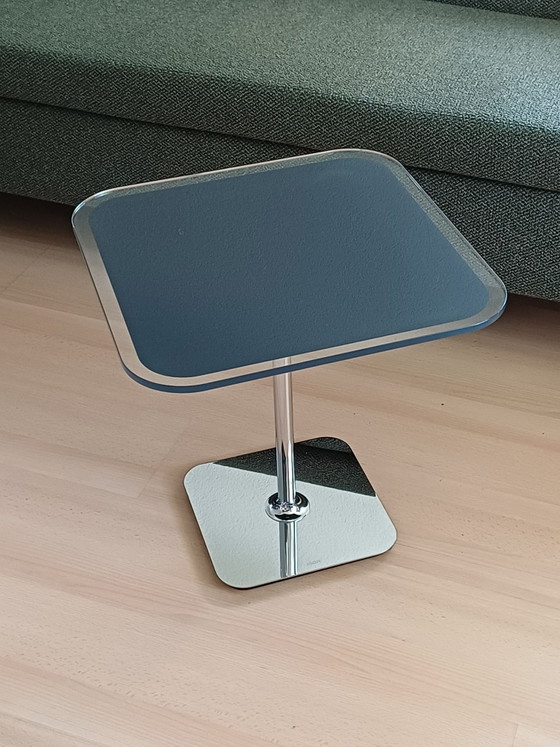 JOOP! Glass Chrome Black Side Table, Metal, Silver (photo 2 of 8)