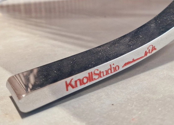 Image 1 of Knoll Set Barcelona New-Never Used Black Leather Design by Ludwig Mies Van Der Rohe and Lilly Reich 1929