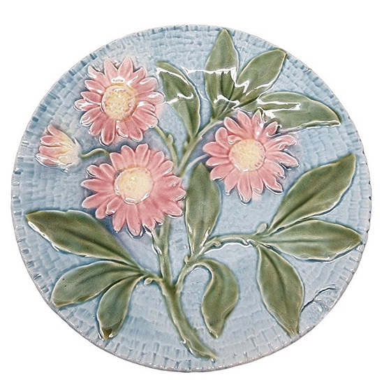 Antique Sarreguemines Wall decoration – Set of 2 – sarreguimines, Ceramic (photo 2 of 5)
