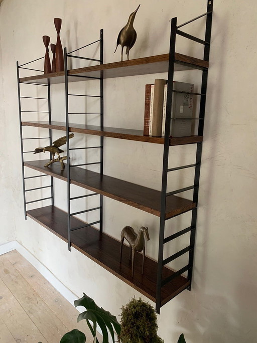 Vintage wandplanken van Rio palissanderhout – wandrek, Wood, Metal (photo 2 of 12)