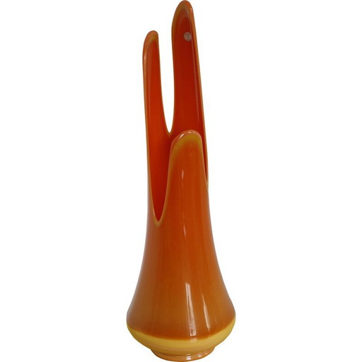 Vintage Murano opal glass vase, 1960