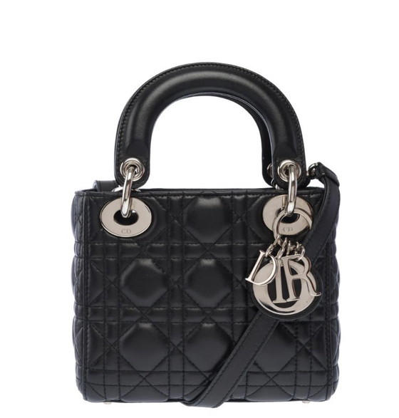 Image 1 of Borsa Dior Lady Dior in Cuir Noir - 103453