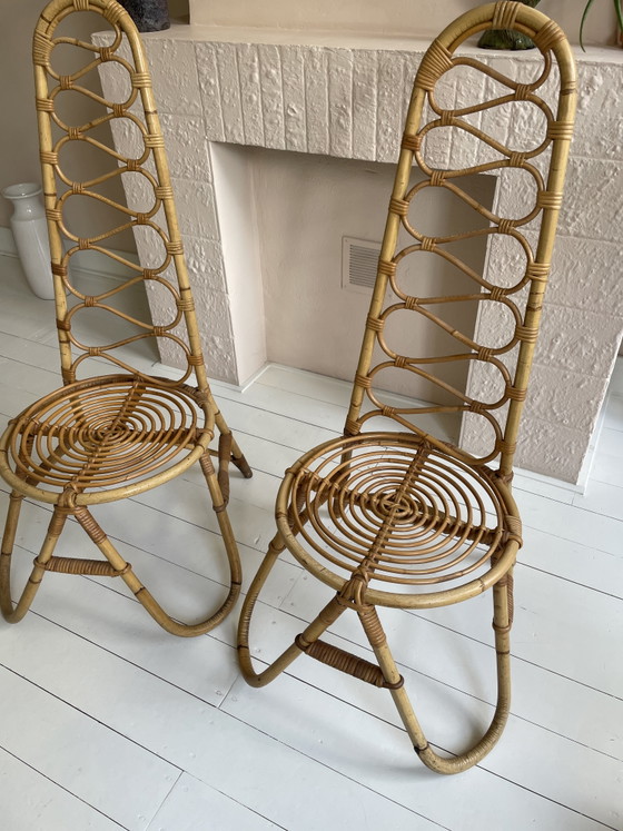 2 Rattan Chairs Rohé Noordwolde – Stools, Wicker (photo 5 of 6)