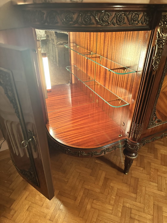 Image 1 of Buffet JP Ehalt avec miroir - Style Louis XIV - Buffet vintage années 70 - Ehalt Meubles