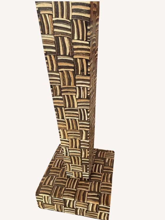 Image 1 of Vintage Table Lamp with Geometric Base