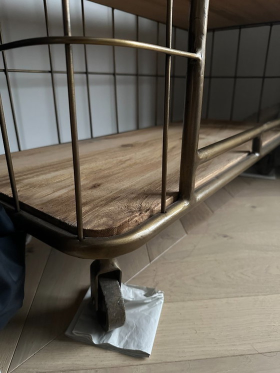 Image 1 of Bakkerskast Large Brass Trolley