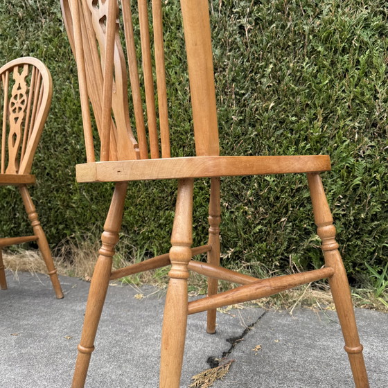 Image 1 of Set of 6 vintage wooden chairs