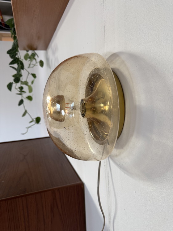Image 1 of Vintage bubble glass wall lamp, Glashütte Limburg '70