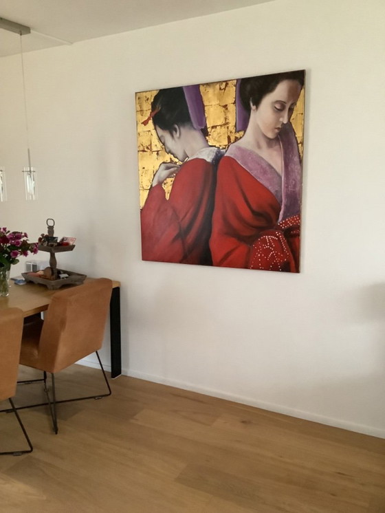 Image 1 of Two women in kimono (Louis Nagelkerke)