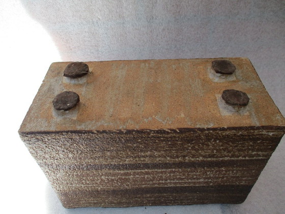 Image 1 of Jardinera marrón/beige, Potterij Zaalberg, De Rijn (1950-1960), Marcada, NL.