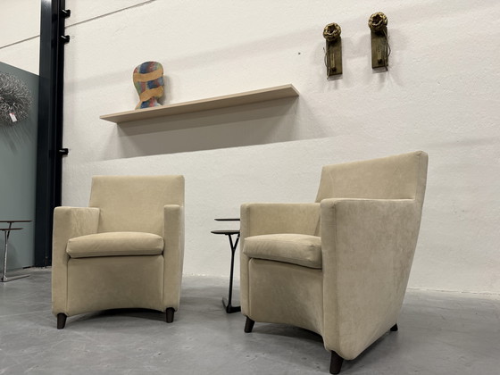 Image 1 of 2 Like New Dolcinea Armchairs Alcantara Fabric