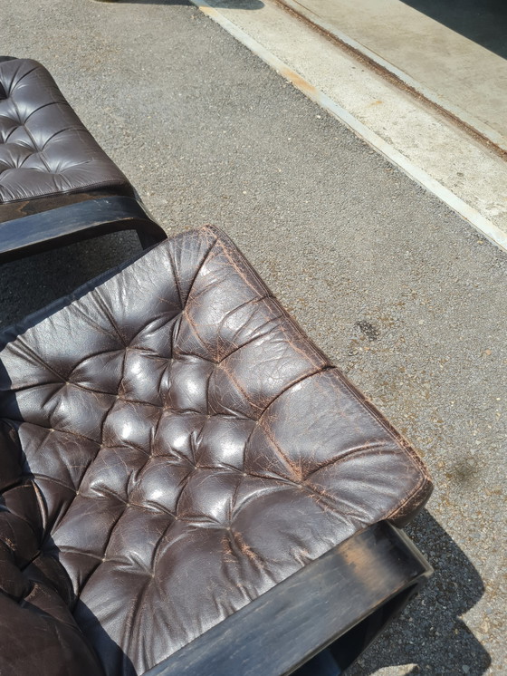 Image 1 of Poem Lounge Chair with Hocker - Noboru Nakamura for IKEA - 1970s