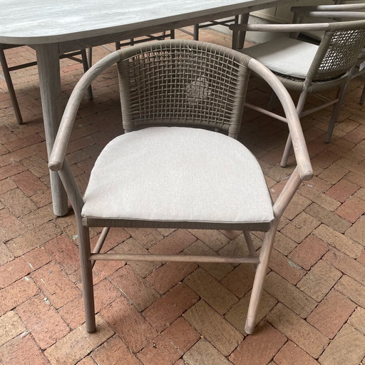 Max & Luuk Lennon garden table - 280x110 with Kevin garden chair (set of 6)