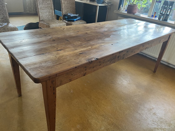 Image 1 of Antieke grenen tafel 2.30 m