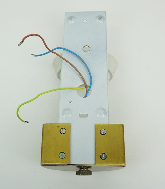 Image 1 of no. 2 of 2 - mid century modern SCONCE wall lamp lustrous glass shell shape hollywood regency style