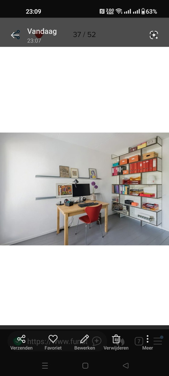 4 sedie Fritz Hansen Series 7 rosse (disponibile anche in coppia) – Sedie da pranzo, Cromo (photo 11 of 13)
